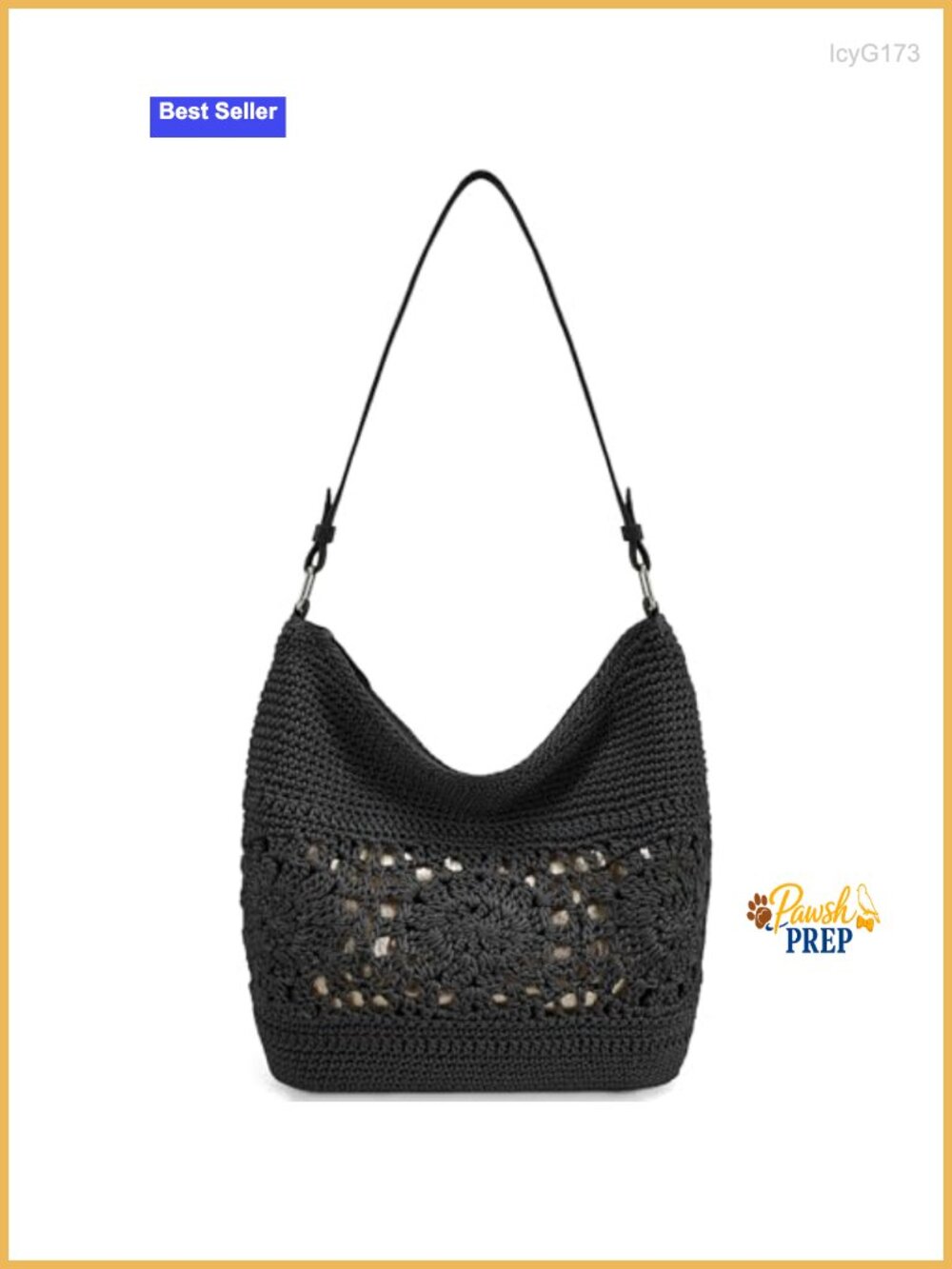 Crochet Hobo Purse Women Woven Shoulder Bag Tote Handbag Boho